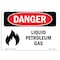 Signmission Safety Sign, OSHA Danger, 7" Height, 10" Width, Liquid Petroleum Gas, Landscape OS-DS-D-710-L-2030 - alternate 1